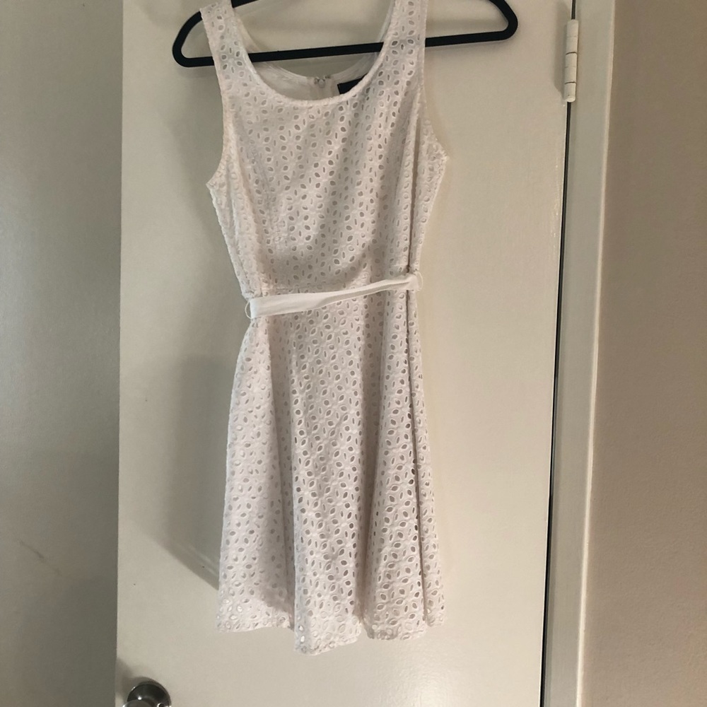 Eyelet tank dress